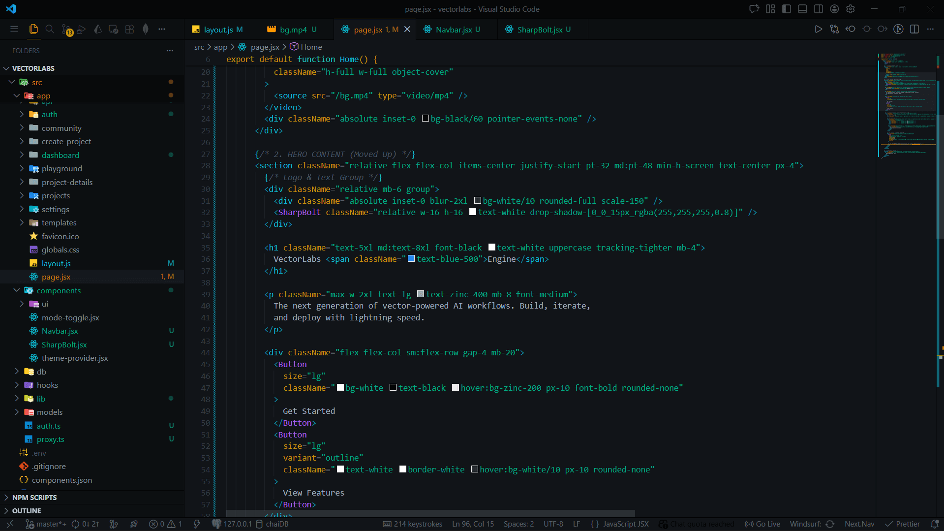 VectorLabs Dashboard Preview